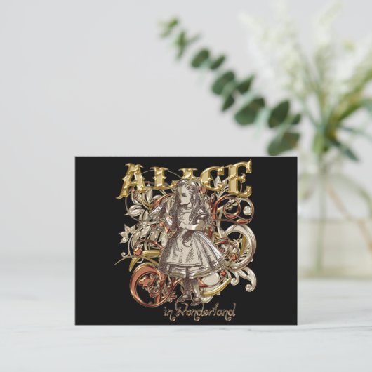 Alice Carnivale Style (Gold Version) Briefkaart (Staand voorkant)