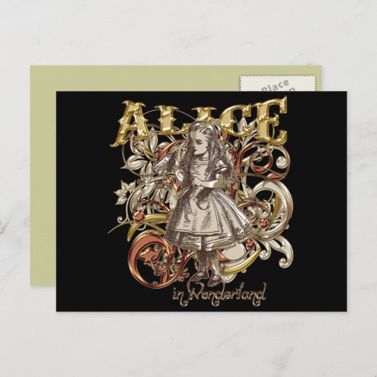 Alice Carnivale Style (Gold Version) Briefkaart (Voorkant / Achterkant)