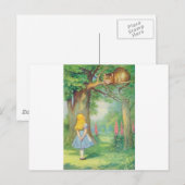 Alice & Cheshire Cat Color Briefkaart (Voorkant / Achterkant)