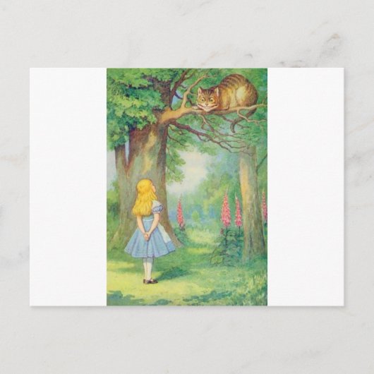 Alice & Cheshire Cat Color Briefkaart (Voorkant)