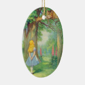 Alice & Cheshire Cat Color Keramisch Ornament (Rechts)