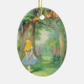 Alice & Cheshire Cat Color Keramisch Ornament (Achterkant)