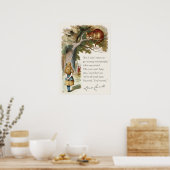 Alice Cheshire cat We zijn allemaal kwaad hier CC0 Poster (Keuken)