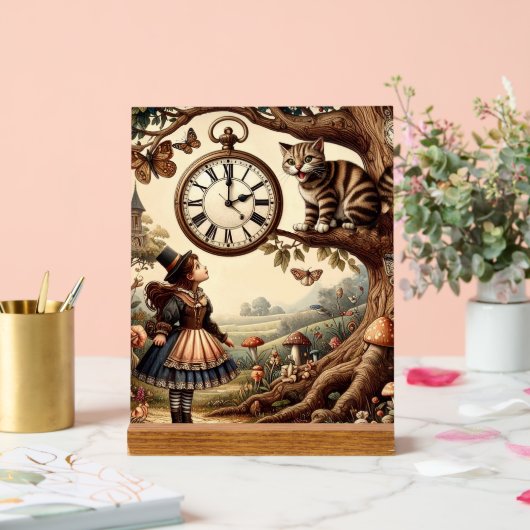 Alice & Cheshire Cat: Whimsical Wonderland Fantasy Acryl Bord (Huwelijk)