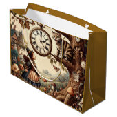 Alice & Cheshire Cat: Whimsical Wonderland Fantasy Groot Cadeauzakje (Achterkant Gekanteld)