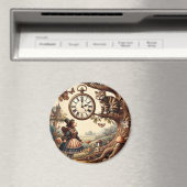 Alice & Cheshire Cat: Whimsical Wonderland Fantasy Magneet (Insitu (Vaatwasser))