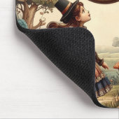 Alice & Cheshire Cat: Whimsical Wonderland Fantasy Muismat (Hoek)