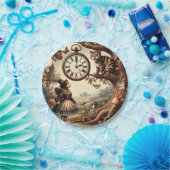 Alice & Cheshire Cat: Whimsical Wonderland Fantasy Papieren Bordje (Feest)