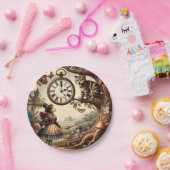 Alice & Cheshire Cat: Whimsical Wonderland Fantasy Papieren Bordje (Feest)