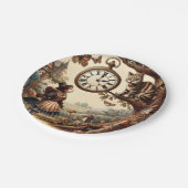 Alice & Cheshire Cat: Whimsical Wonderland Fantasy Papieren Bordje (Gekanteld)