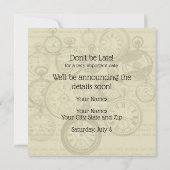 Alice & Cheshire Cat: Whimsical Wonderland Fantasy Save The Date (Achterkant)