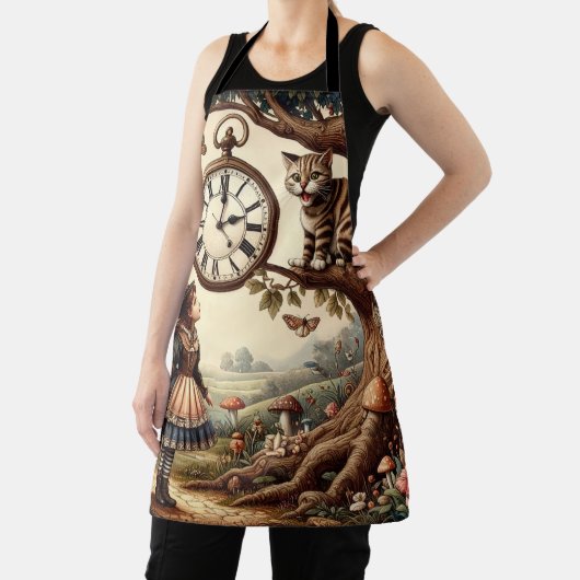 Alice & Cheshire Cat: Whimsical Wonderland Fantasy Schort (Insitu)