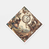 Alice & Cheshire Cat: Whimsical Wonderland Fantasy Servet (Hoek)