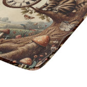 Alice & Cheshire Cat: Whimsical Wonderland Fantasy Snijplank (Hoek)