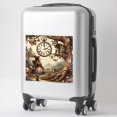 Alice & Cheshire Cat: Whimsical Wonderland Fantasy Sticker (Koffer)