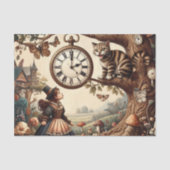 Alice & Cheshire Cat: Whimsical Wonderland Fantasy Tissuepapier (Voorkant)