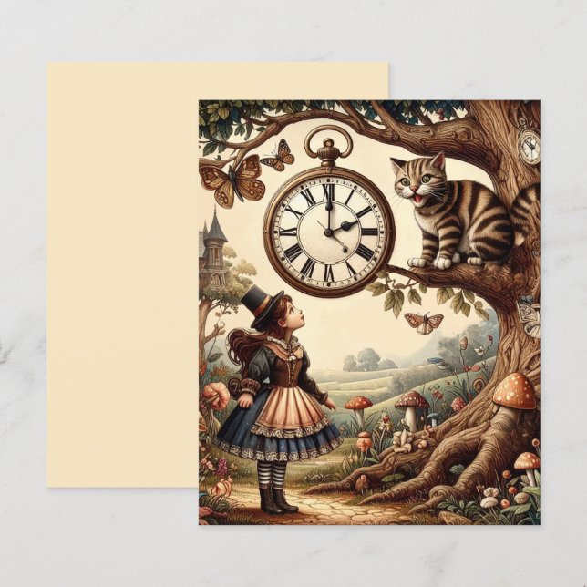 Alice & Cheshire Cat: Whimsische Wonderland Fantas (Voorkant / Achterkant)