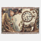 Alice & Cheshire Cat: Whimsische Wonderland Fantas Deken (Voorkant)