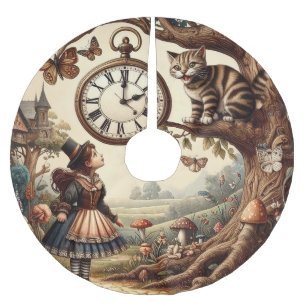 Alice & Cheshire Cat: Whimsische Wonderland Fantas Kerstboom Rok