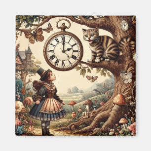Alice & Cheshire Cat: Whimsische Wonderland Fantas Magneet