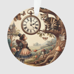 Alice & Cheshire Cat: Whimsische Wonderland Fantas Ornament