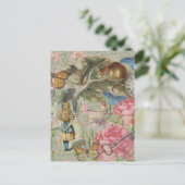 Alice Cheshire Cat Wonderland Boomgaard Briefkaart (Staand voorkant)