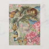 Alice Cheshire Cat Wonderland Boomgaard Briefkaart (Voorkant)
