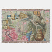 Alice Cheshire Kat Wonderland Boomgaard Deken (Voorkant)