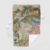 Alice Cheshire Kat Wonderland Boomgaard Golfhanddoek (Insitu)
