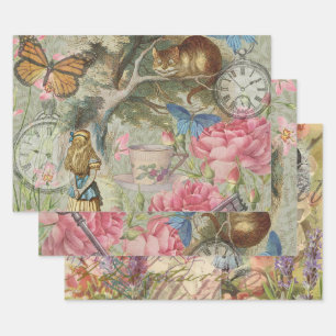 Alice Cheshire Kat Wonderland Boomgaard Inpakpapier Vel