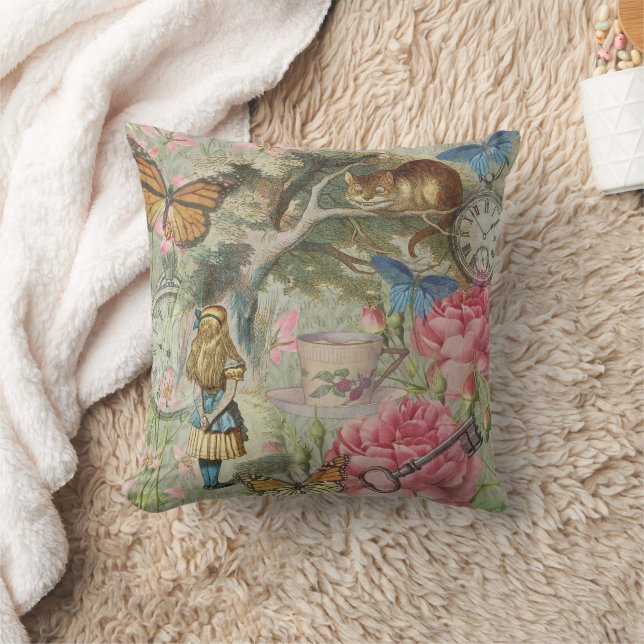 Alice Cheshire Kat Wonderland Boomgaard Kussen (Deken)