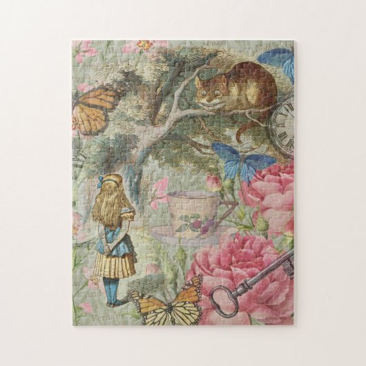 Alice Cheshire Kat Wonderland Boomgaard Legpuzzel (Verticaal)