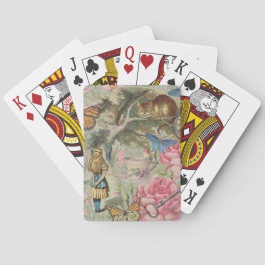 Alice Cheshire Kat Wonderland Boomgaard Pokerkaarten (Achterkant)