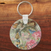 Alice Cheshire Kat Wonderland Boomgaard Sleutelhanger (Voorkant)