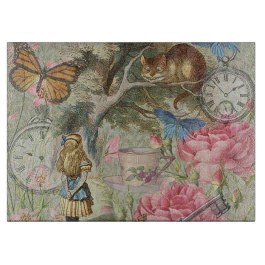 Alice Cheshire Kat Wonderland Boomgaard Snijplank (Voorkant)