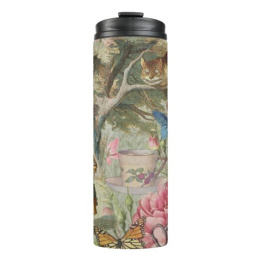 Alice Cheshire Kat Wonderland Boomgaard Thermosbeker (Voorkant)