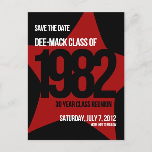 Alice - Class Reunion Aankondigingskaart (Voorkant)