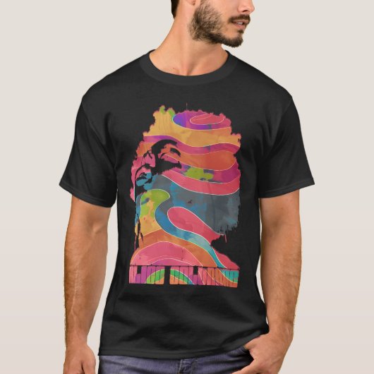 Alice Coltrane Psychedelic Graphic T-shirt (Voorkant)