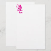 Alice & de Flamingo in Hot Pink Briefpapier (Voorkant / Achterkant)