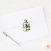 Alice & de Flamingo Lichte Pastels Ronde Sticker (Envelop)