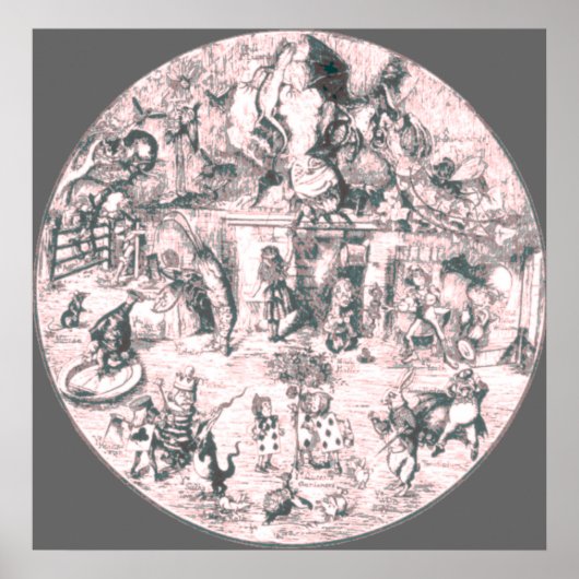 Alice & de Gang Pink Tint Poster (Voorkant)