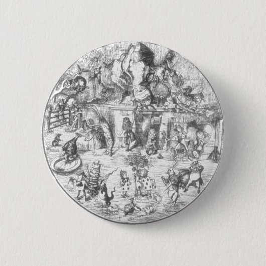 Alice & de Gang Ronde Button 5,7 Cm (Voorkant)