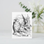 Alice, de Griffin en de Mock Turtle Dance Briefkaart (Staand voorkant)