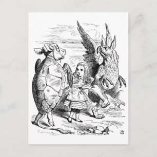 Alice, de Griffin en de Mock Turtle Dance Briefkaart