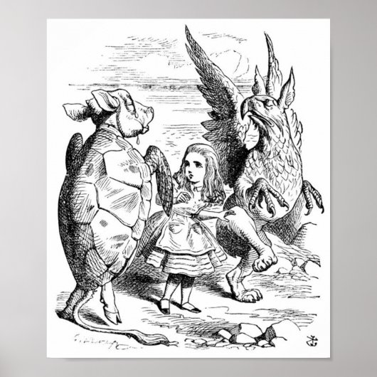 Alice, de Griffin en de Mock Turtle Dance Poster (Voorkant)
