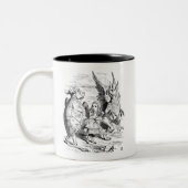 Alice, de Griffin en de Mock Turtle Dance Tweekleurige Koffiemok (Links)