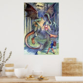 Alice & de Jabberwocky Kleurenposter Poster (Keuken)