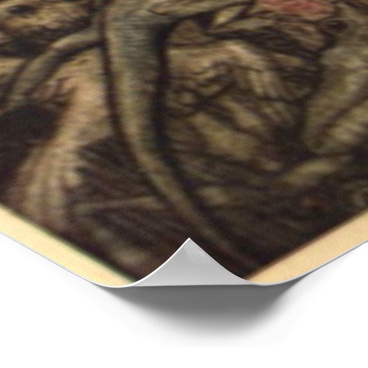 Alice & de Kaarten door Arthur Rackham Poster (Hoek)