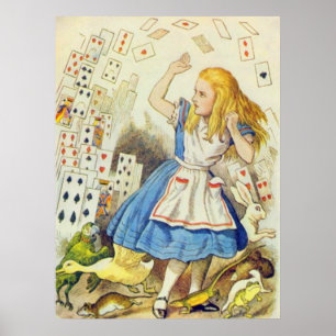 Alice & de Kaarten Kleur Poster
