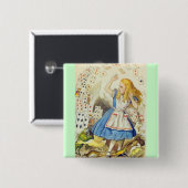 Alice & de Kaarten Volledige Kleur Vierkante Button 5,1 Cm (Voorkant /achterkant)
